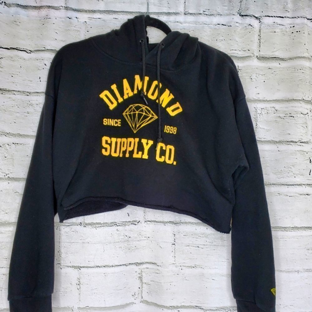 Diamond supply Co. Crop top sweatshirt hoodie M